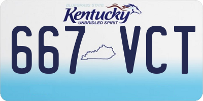 KY license plate 667VCT