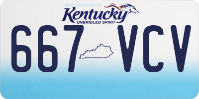 KY license plate 667VCV