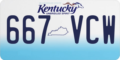 KY license plate 667VCW