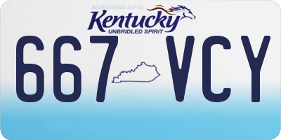 KY license plate 667VCY