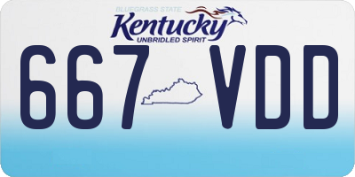 KY license plate 667VDD