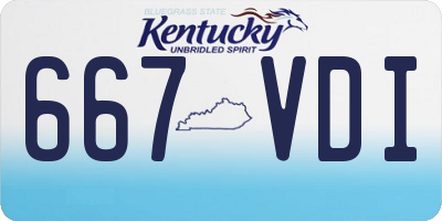 KY license plate 667VDI