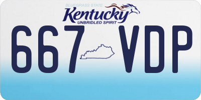 KY license plate 667VDP