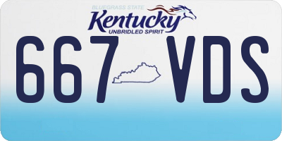 KY license plate 667VDS