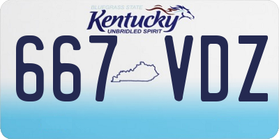 KY license plate 667VDZ