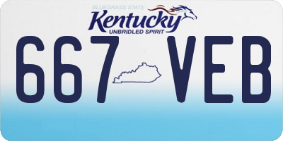 KY license plate 667VEB