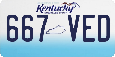 KY license plate 667VED