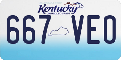 KY license plate 667VEO