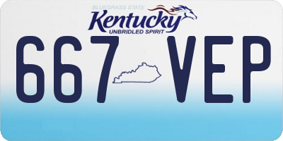 KY license plate 667VEP