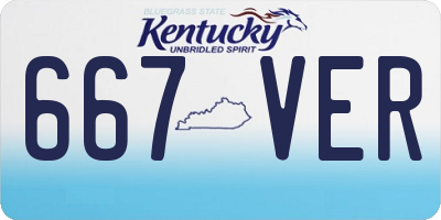 KY license plate 667VER
