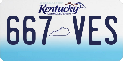 KY license plate 667VES