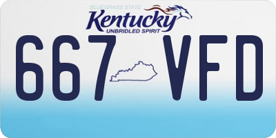 KY license plate 667VFD