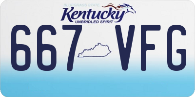 KY license plate 667VFG