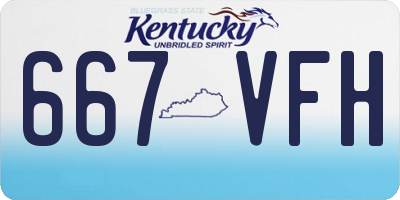 KY license plate 667VFH