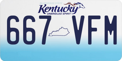 KY license plate 667VFM