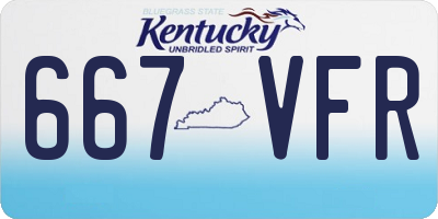 KY license plate 667VFR