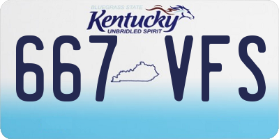KY license plate 667VFS