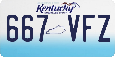 KY license plate 667VFZ