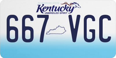 KY license plate 667VGC
