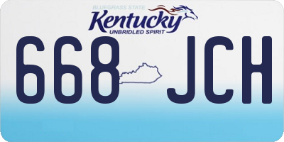 KY license plate 668JCH