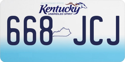 KY license plate 668JCJ