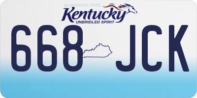 KY license plate 668JCK