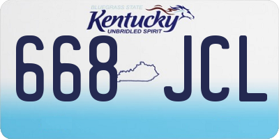 KY license plate 668JCL