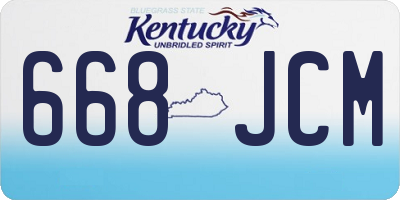 KY license plate 668JCM