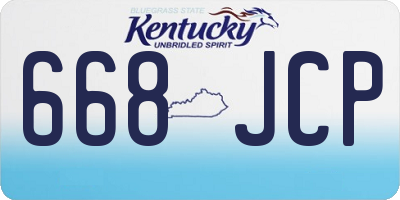 KY license plate 668JCP