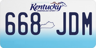 KY license plate 668JDM