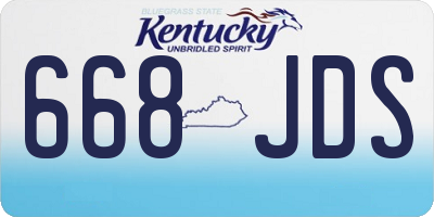 KY license plate 668JDS