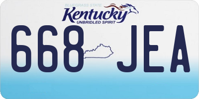 KY license plate 668JEA
