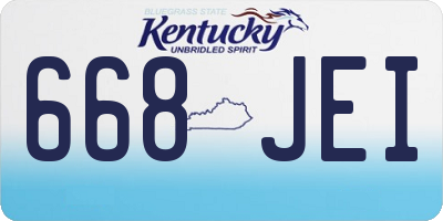 KY license plate 668JEI