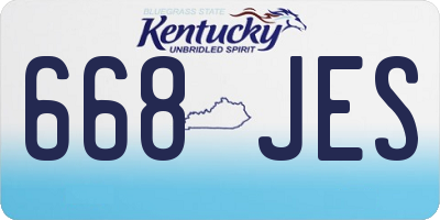 KY license plate 668JES