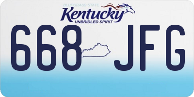 KY license plate 668JFG