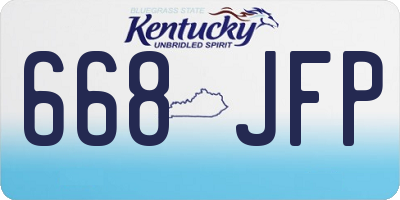 KY license plate 668JFP