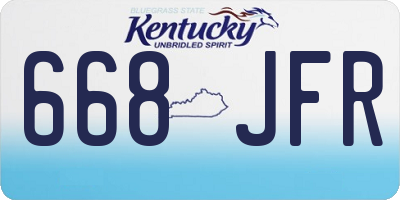 KY license plate 668JFR