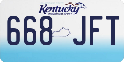 KY license plate 668JFT