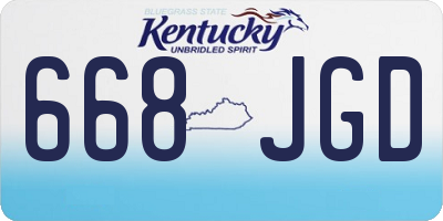 KY license plate 668JGD