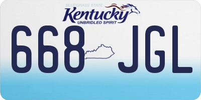 KY license plate 668JGL