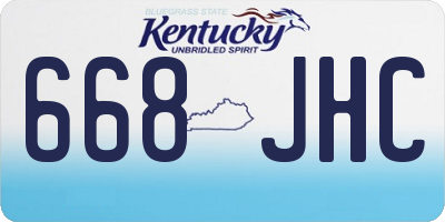 KY license plate 668JHC