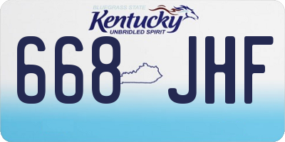 KY license plate 668JHF
