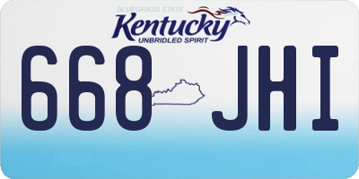 KY license plate 668JHI