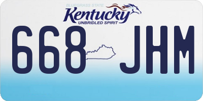 KY license plate 668JHM