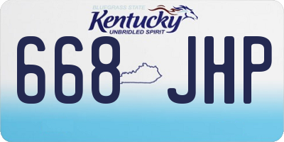 KY license plate 668JHP