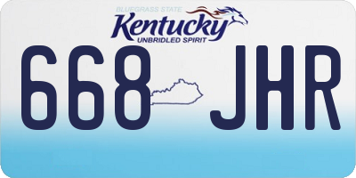 KY license plate 668JHR