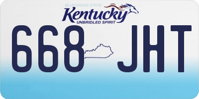 KY license plate 668JHT