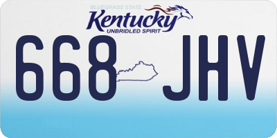 KY license plate 668JHV