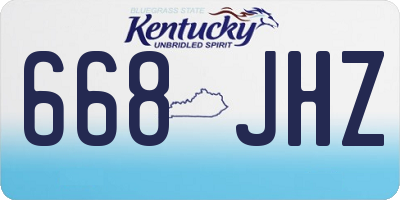 KY license plate 668JHZ