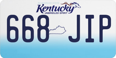 KY license plate 668JIP